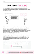 Guide on how to use the guide for fitness goals with text and illustrations.
