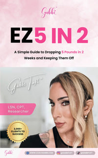 Book cover of 'EZ 5 IN 2' by Gabbi Tuft with a pink and white background